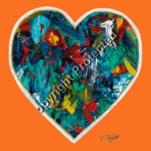 Colours of the Heart by Viv Taylor - Right-hander facing print - Inner Coloured Mug Design